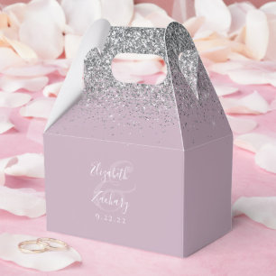 Ballotins Mariage Pailleté Argent Lilas Poussiéreux Moderne