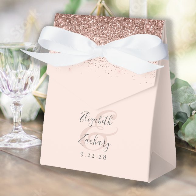 Ballotins Mariage Paillettes Rose Gold Moderne (Créateur téléchargé)