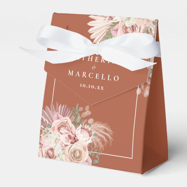 Ballotins Mariage Pampas Grass Boho Terracotta (Verso)