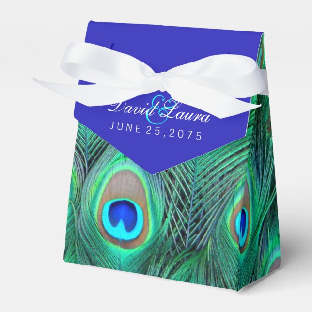 Ballotins Mariage Paon Bleu Royal (Verso)