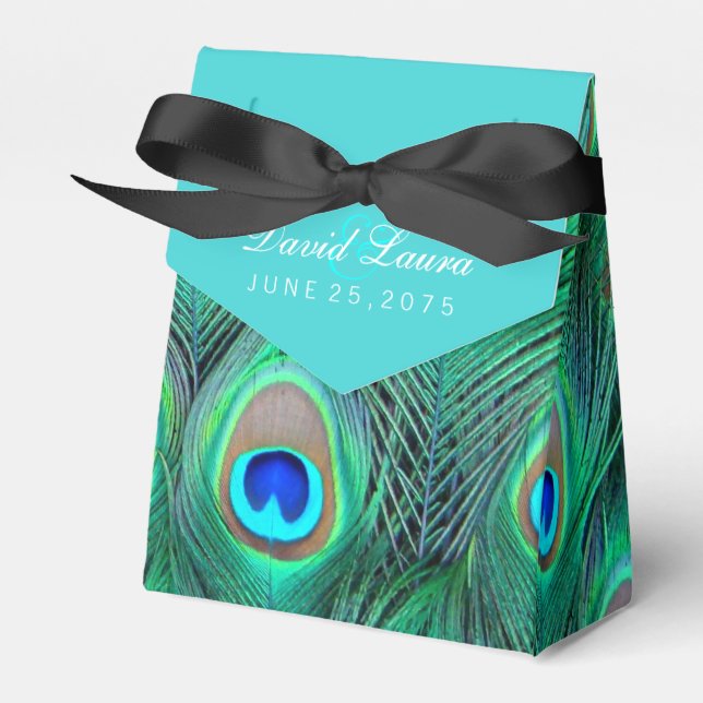 Ballotins Mariage Paon Bleu Turquoise (Verso)