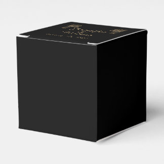 Ballotins Mariage Peacock Art déco d'or noir