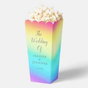 Ballotins Mariage Personnalisé Popcorn Arc-en-Ciel Joli
