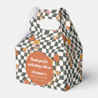 Mariage Personnalisé Rétro Orange Checker Champign