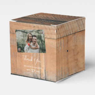 Ballotins Mariage photo rustique en bois
