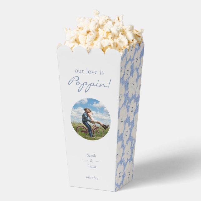 Ballotins Mariage photo tendance Blue & White Floral Daisy (Sauté)