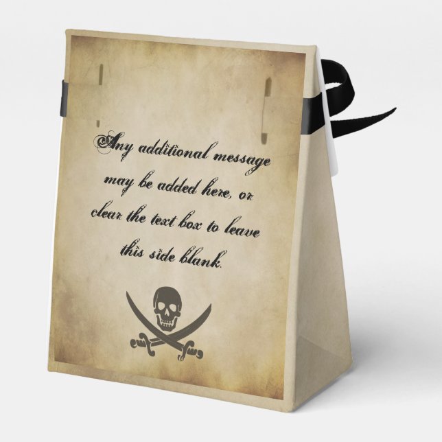 Ballotins Mariage Pirate Favor Tente Box (Arrière)