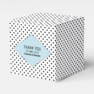 Ballotins Mariage Pois moderne bleu