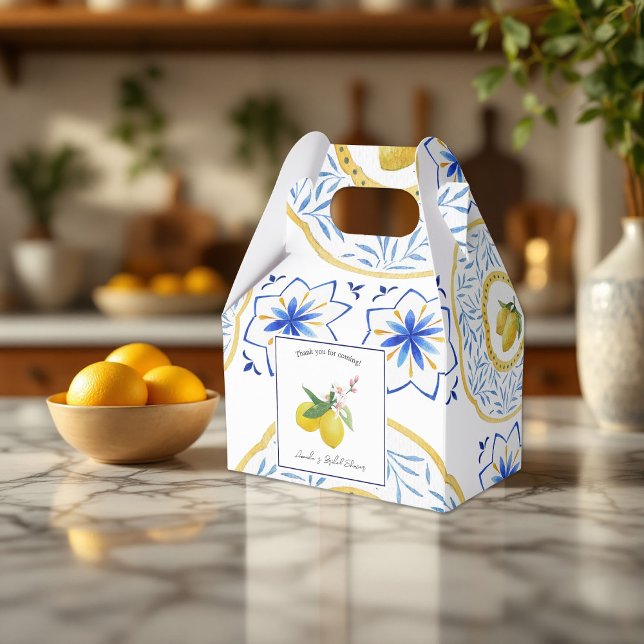 Ballotins Mariage/Réception de Mariage sur le thème des citr (Mediterranean Lemon-Themed Wedding/Bridal Shower Favor Boxes)