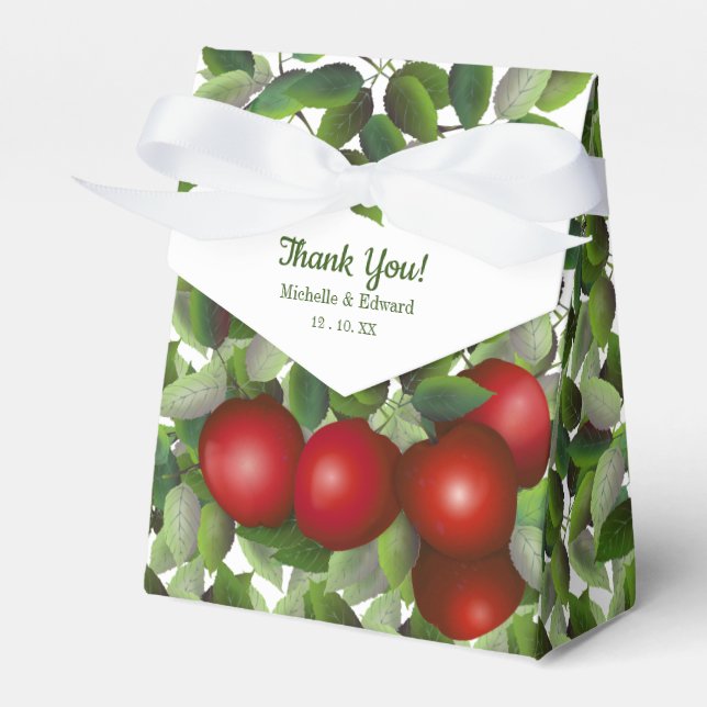 Ballotins Mariage Red Apples | Merci (Verso)