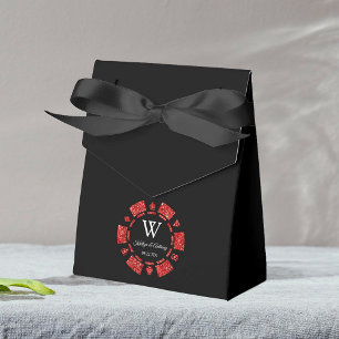 Ballotins Mariage Red Parties scintillant Poker Chip Casino