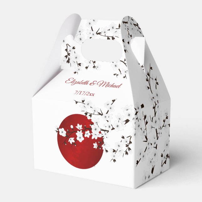 Ballotins Mariage Remerciant Soleil Levant Japonais (Verso)