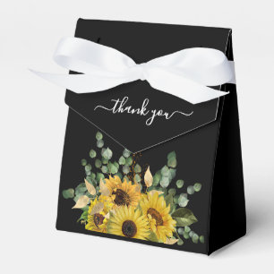Ballotins Mariage Remerciements Tournesols Floraux Élégants