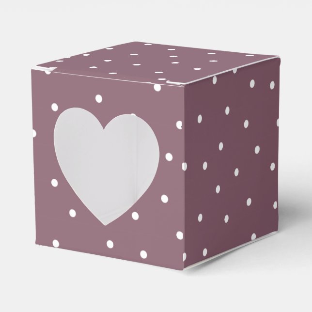 Ballotins Mariage romantique classique à pois blancs et viol (Verso)