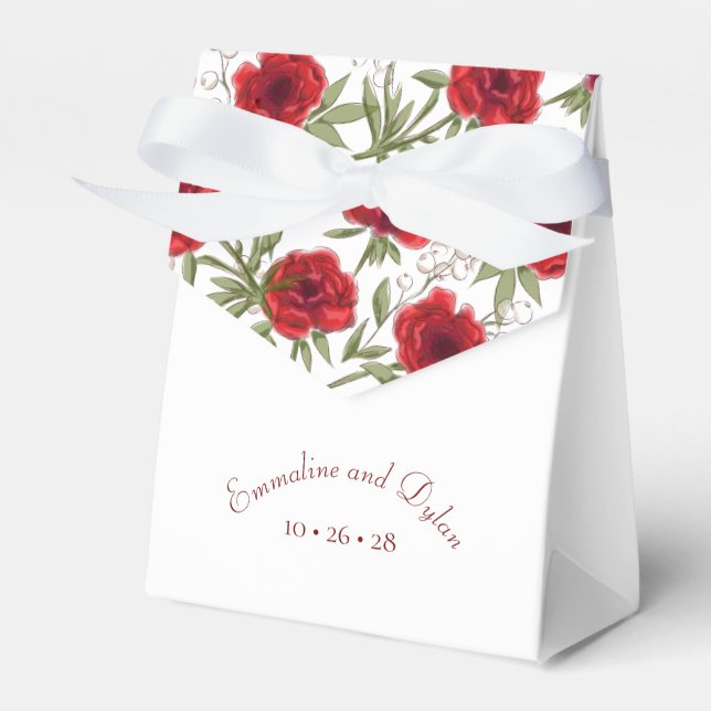 Ballotins Mariage Romantique Rose Rouge (Verso)
