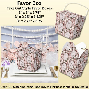 Ballotins Mariage Roses Mauves Roses & Colombes