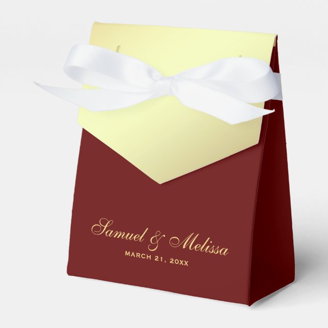 Ballotins Mariage rouge Faux Gold Foil (Verso)
