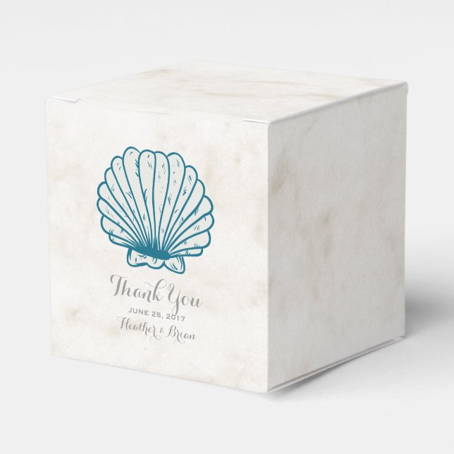 Ballotins Mariage Royal Blue Rustic Seashell (Verso)