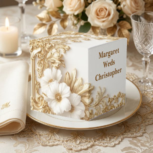 Ballotins Mariage Royal Luxueux Orné Floral Heritage Or