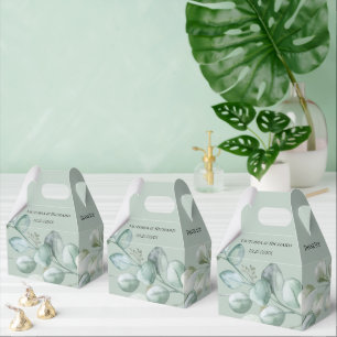 Ballotins Mariage Rustique Aquarelle Eucalyptus Verdure