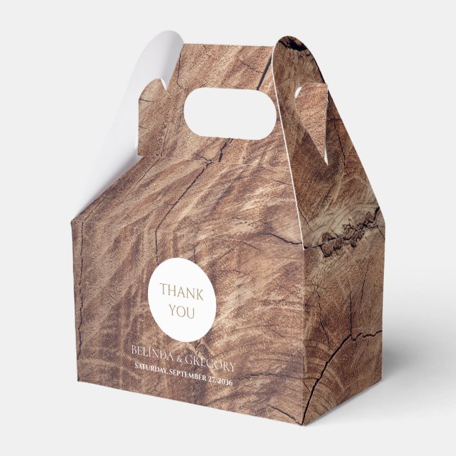 Ballotins Mariage rustique en bois (Verso)