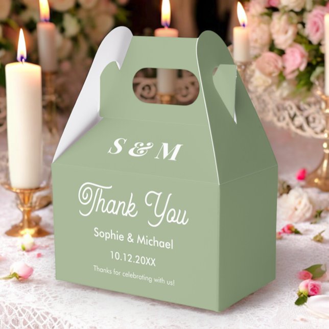 Ballotins Mariage Sage Green Bride Salle (Créateur téléchargé)