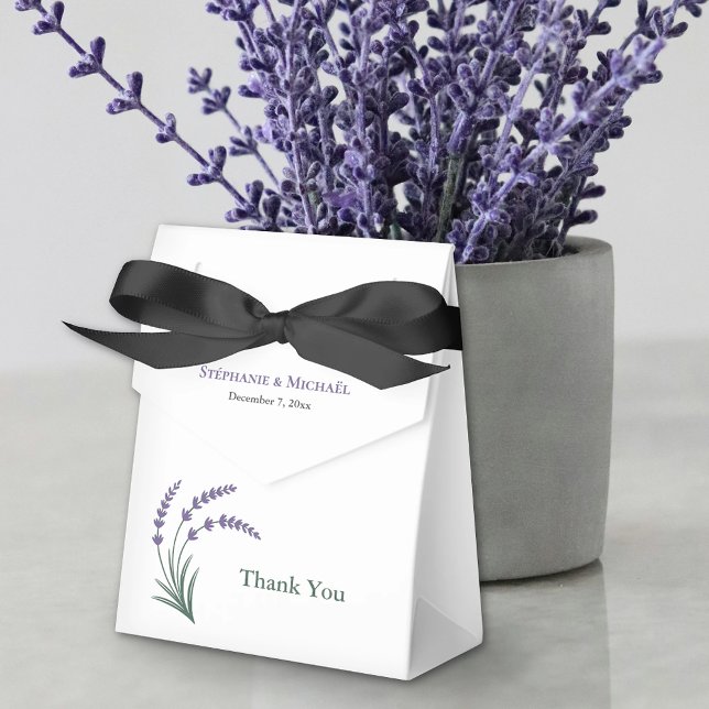 Ballotins Mariage Simple Lavande (Simple Lavender Wedding Favor Boxes)