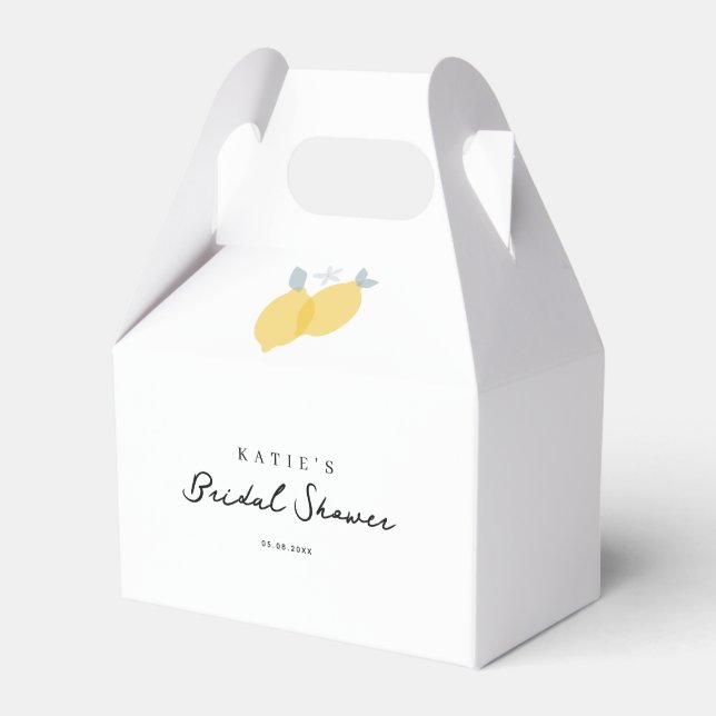 Ballotins Mariage Simple Moderne Citron Citrus Douche Bridal (Verso)