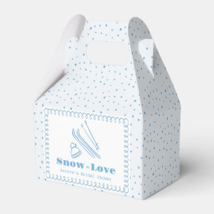 Ballotins Mariage sous la neige à main levée bleu pour une f