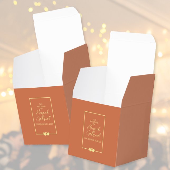 Ballotins Mariage Terracotta Gold (Wedding Terracotta Gold favor boxes (two shown))