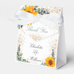 Ballotins Mariage tournesol eucalyptus parties scintillant m