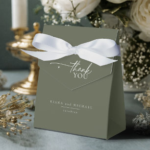 Ballotins Mariage tout simple Chic Merci Moss Green ID1046