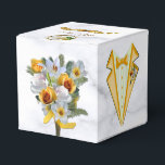 Ballotins Mariage tropical romantique<br><div class="desc">Fiesta chic et vibrante,  romantique et fantaisiste de feuillage vert brillant avec une vibe de palme avec soie blanche joueuse et deux anneaux mariages</div>