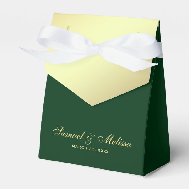 Ballotins Mariage vert Faux Gold Foil (Verso)