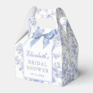 Ballotins Mariage Vintage Fleurs avec Ruban Bleu
