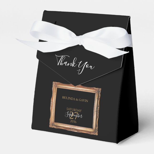 Ballotins Mariage Vintage Noir & Or (Verso)