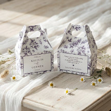 Mariage Violet Aubergine Floral Français Vintage