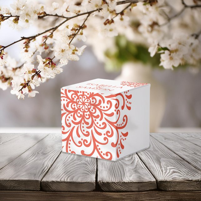 Ballotins Mariage Whimsical Orange Rouge (Créateur téléchargé)