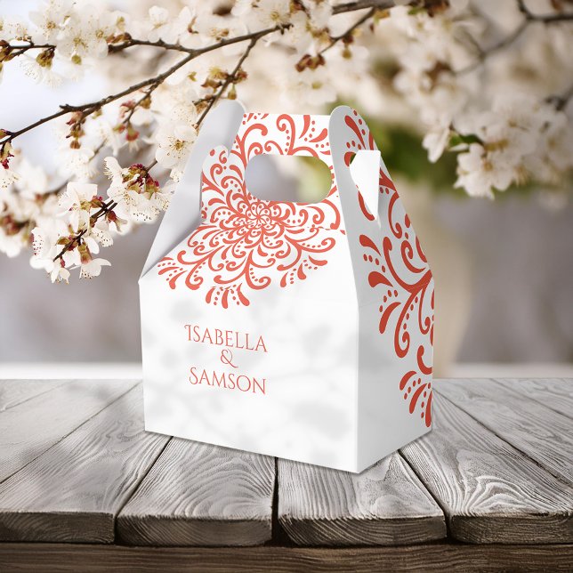 Ballotins Mariage Whimsical Orange Rouge (Créateur téléchargé)