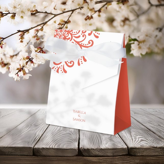 Ballotins Mariage Whimsical Orange Rouge (Créateur téléchargé)