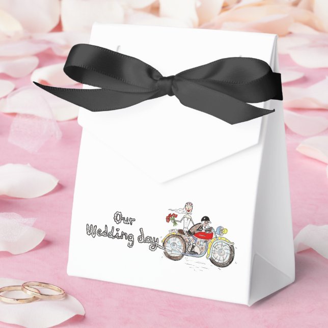 Ballotins Mariés à moto pour mariage (Mariage)