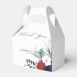 Ballotins Marine Bleu Bourgogne Rouge Gothique Floral Mariag