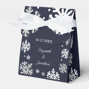 Ballotins Marine Blue Snowflakes Mariage d'hiver
