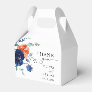 Ballotins Marine Brûlé Orange Élégant Mariage de automne Flo