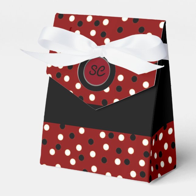 Ballotins Maron noir et blanc Poka Ballotin de la tente (Verso)