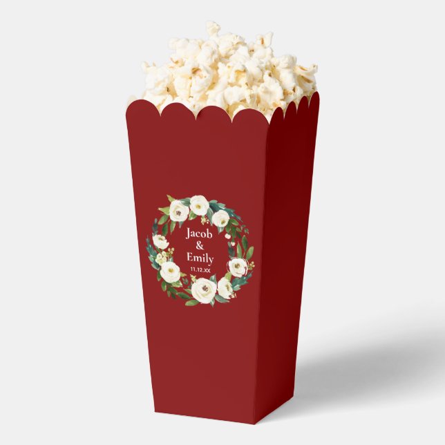 Ballotins Maroon Green Noms personnalisés Date Mariage (Sauté)