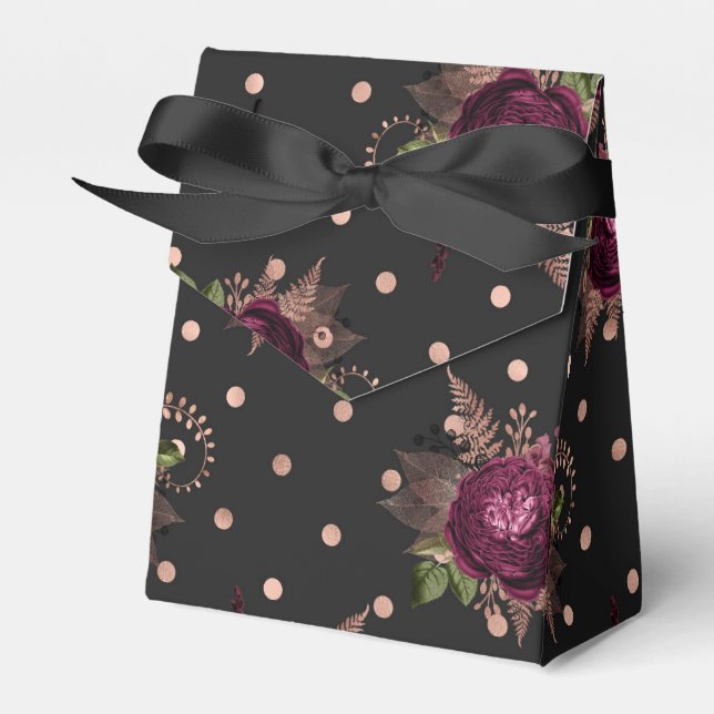 Ballotins Marsala vintage et floral rose gold (Verso)