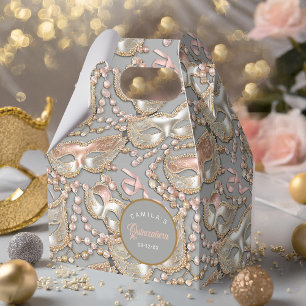 Ballotins Masquerade Quinceanera Motif Rose Gold ID1031