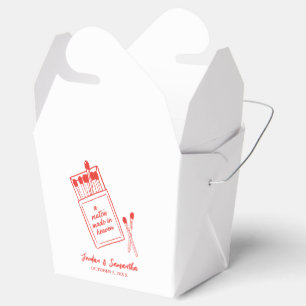 Ballotins Match Fabriqué en Wedding shower rouge rétro parad