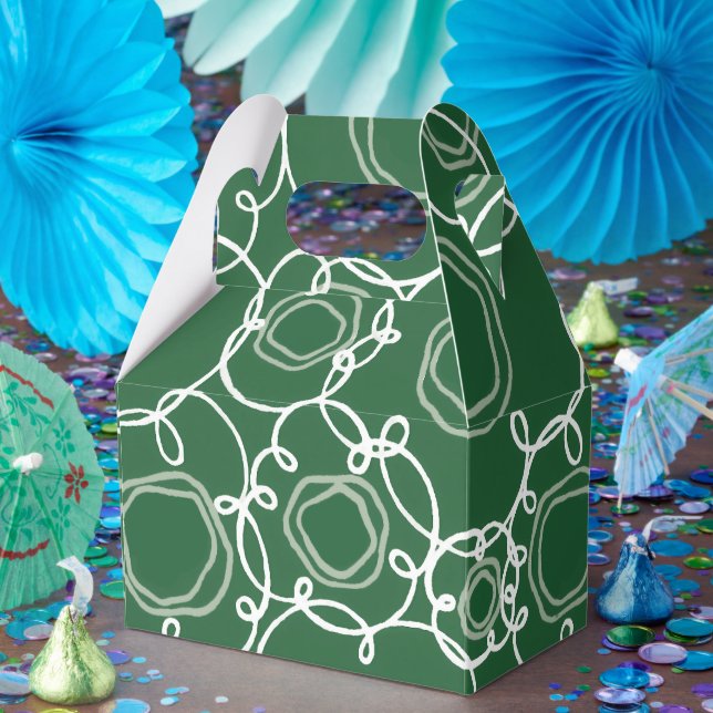 Ballotins Matrice florale abstraite (vert foncé) Beaux-arts (Fête)